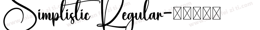 Simplistic Regular字体转换